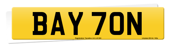 Registration number BAY 70N